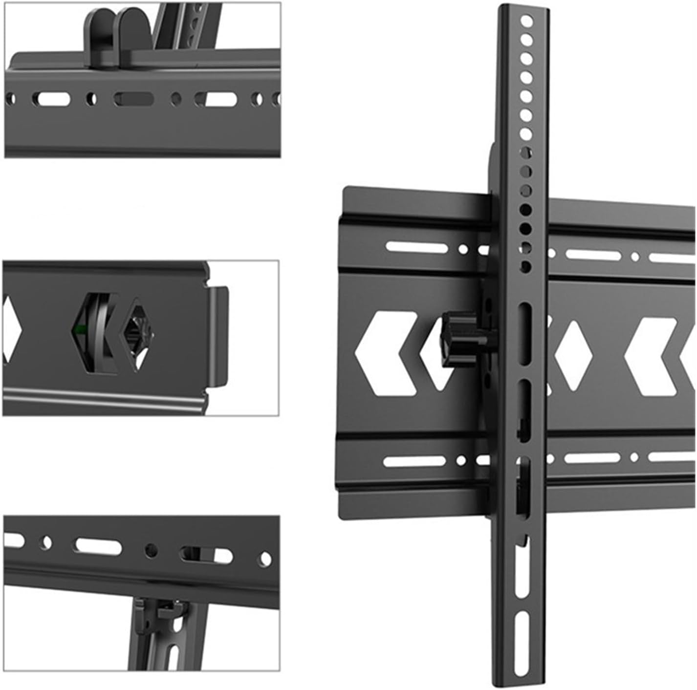 For Most 32-65 Inches TV, Tilted Wall Mount Universal TV Brackets Max VESA 400 X 400mm, Weight Up To 100lbs TV Wall Mount, Low Profile(With Tile)
