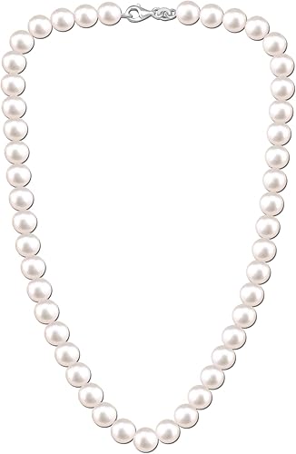 LeCalla 925 Sterling Silver Pearl Necklace Jewelry Strand Wedding Prom Bridal Pearls Jewelry Trendy Hypoallergenic Simulated Pearl Pendant