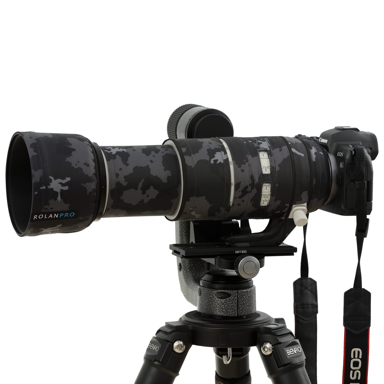 Rolanpro ROLANPRO – Couvre-Objectif étanche pour Canon RF 100-500 mm F/4,5-7,1 L est USM Camouflage Rain Cover-#18 Marron foncé