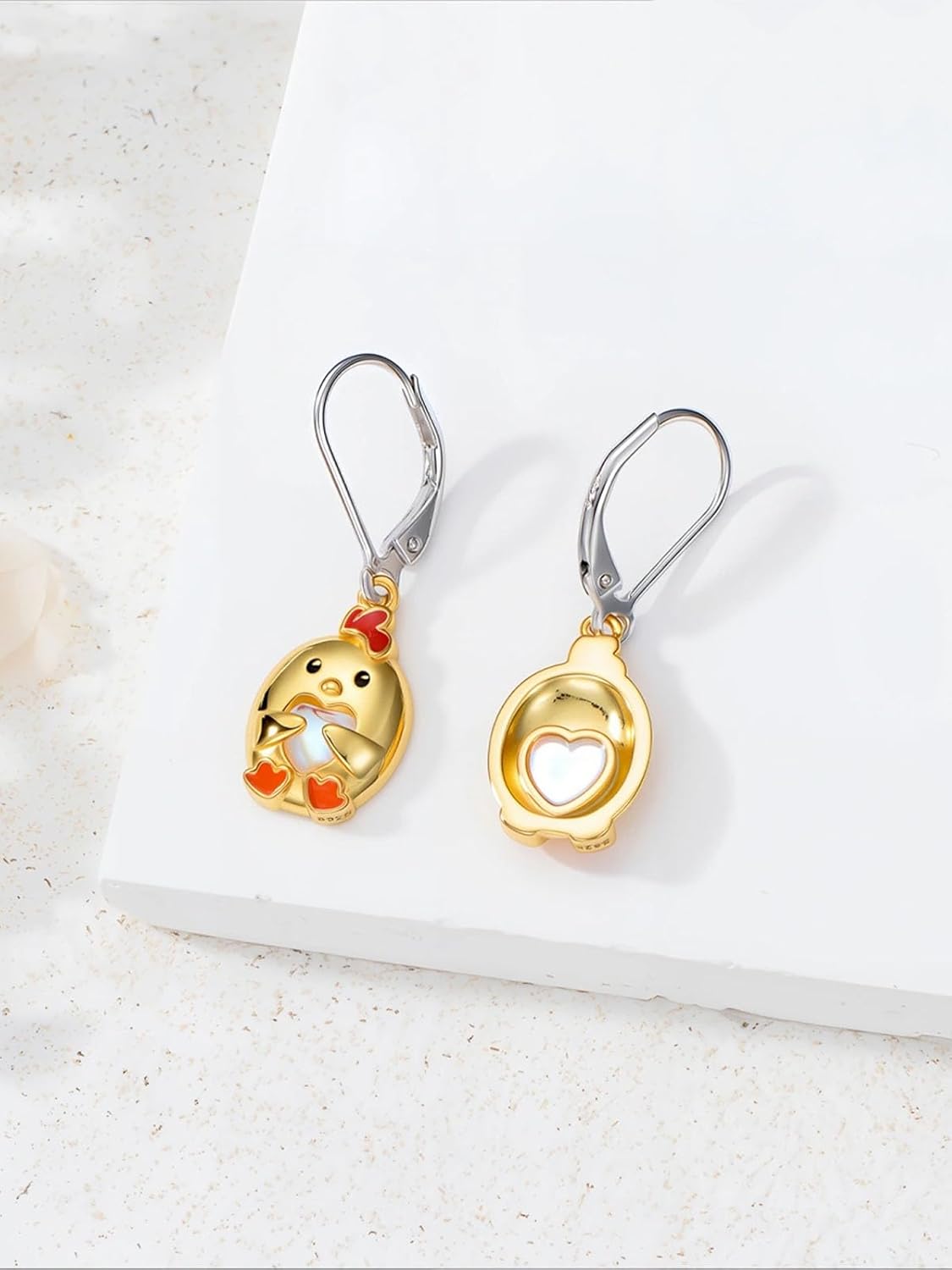 Bee/Panda/Dog/Cat/Duck/Chicken/Penguin Earrings for Women 925 Sterling Silver Cute Animals Dangle Earrings Animal Jewelry Gifts for Women