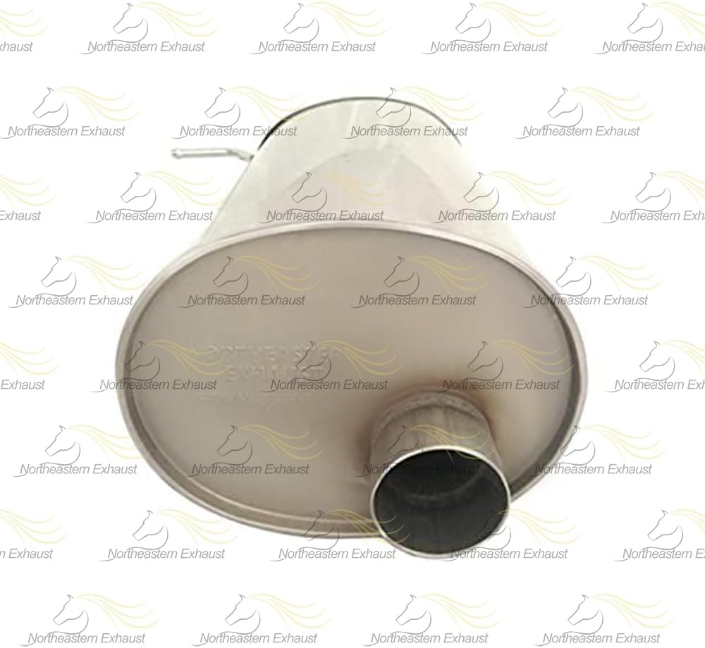 Exhaust Muffler Compatible for 2004-2006 Chevy Colorado 3.5L | Stainless Steel | Northeastern Exhaust | Free Clamps and Hanger Included | Automotive Replacement Part