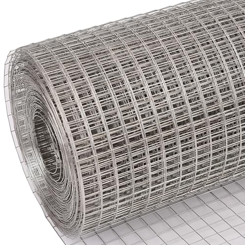 Spawana rolka ogrodzeniowa z drutu, 30 x 30 mm, metalowa tkanina sprzętowa do kurczaków, ogrodów i majsterkowiczów (0,6 x 6 m) - odporna na warunki atmosferyczne, długotrwała solut