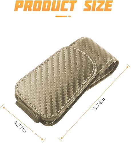 Miniatura 2 de AICEL Soportes para lentes de sol para visera solar de automóvil, soporte de cuero para colgar gafas, soporte magnético para lentes y clip para