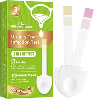 Easy@Home Urinary Tract Infection Test Strips - 3 Pack UTI Test for Women | Individually Wrapped for 2-Year Shelf Life | Detects Leukocytes & Nitrite | Home & Travel Essentials #UTI-EZU-102