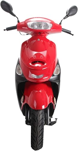 Miniatura 3 de X-PRO Ciclomotor de Gas para Adultos de 50cc Motocicleta Ciclomotor de 50cc con Ruedas de Aluminio de 10", Arranque Eléctricode Patada! (Rojo,