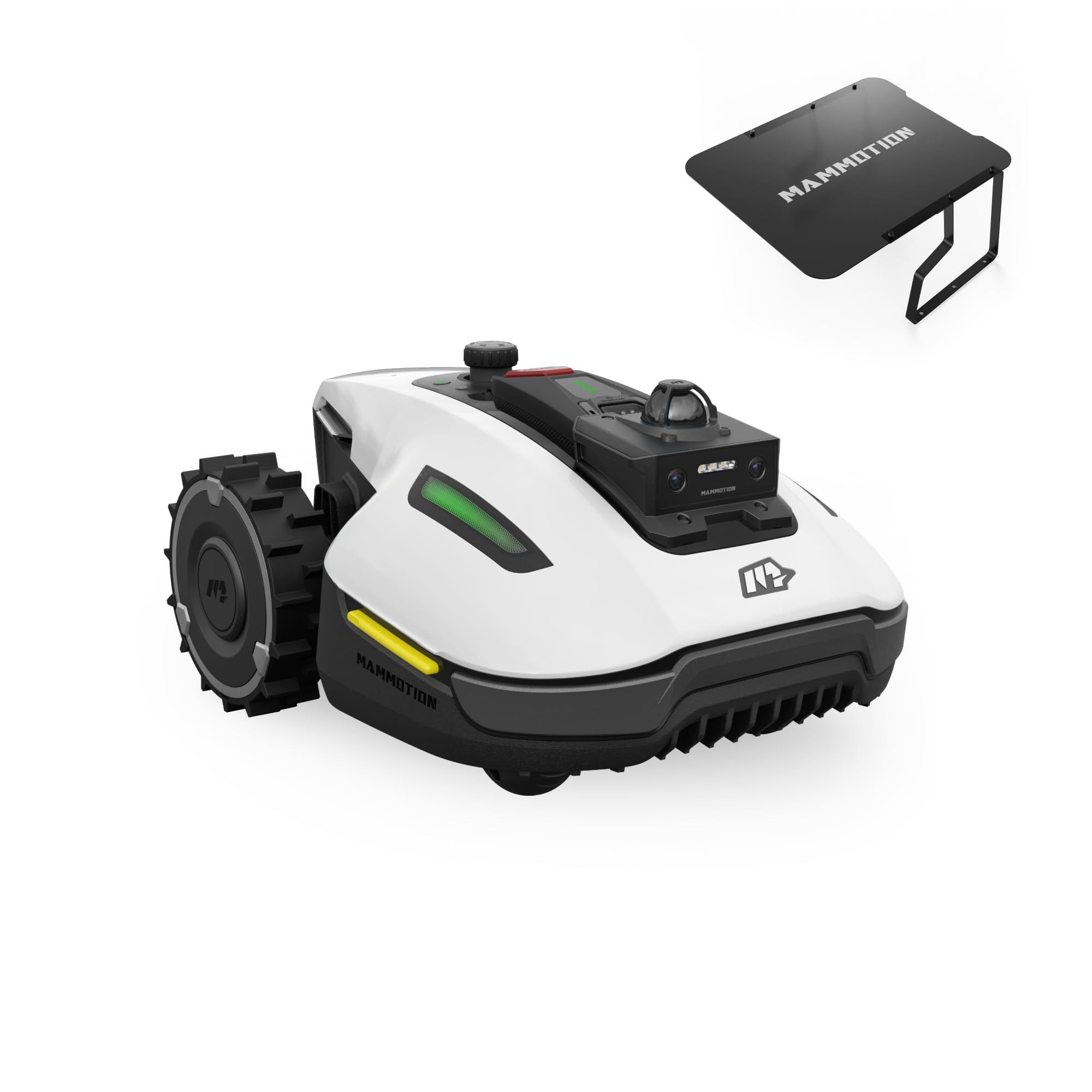 MAMMOTION YUKA mini 2 1000 Robot Rasaerba senza Cavo Perimetrale con Garage mini, Consigliato per 1000m², LiDAR 360° + Visione AI, No RTK, Nessuna Perdita di Segnale, DropMow