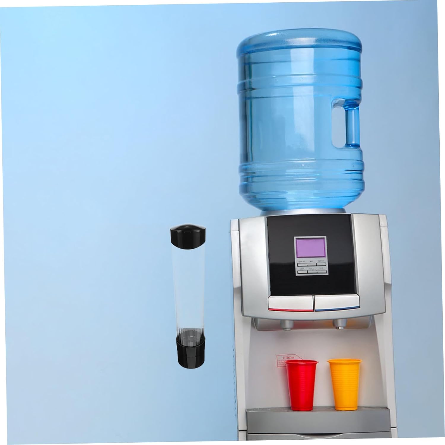 Efficient Wall-Mounted Cup Dispenser Black Office School Hospital Paper Cup Holder Dispenser