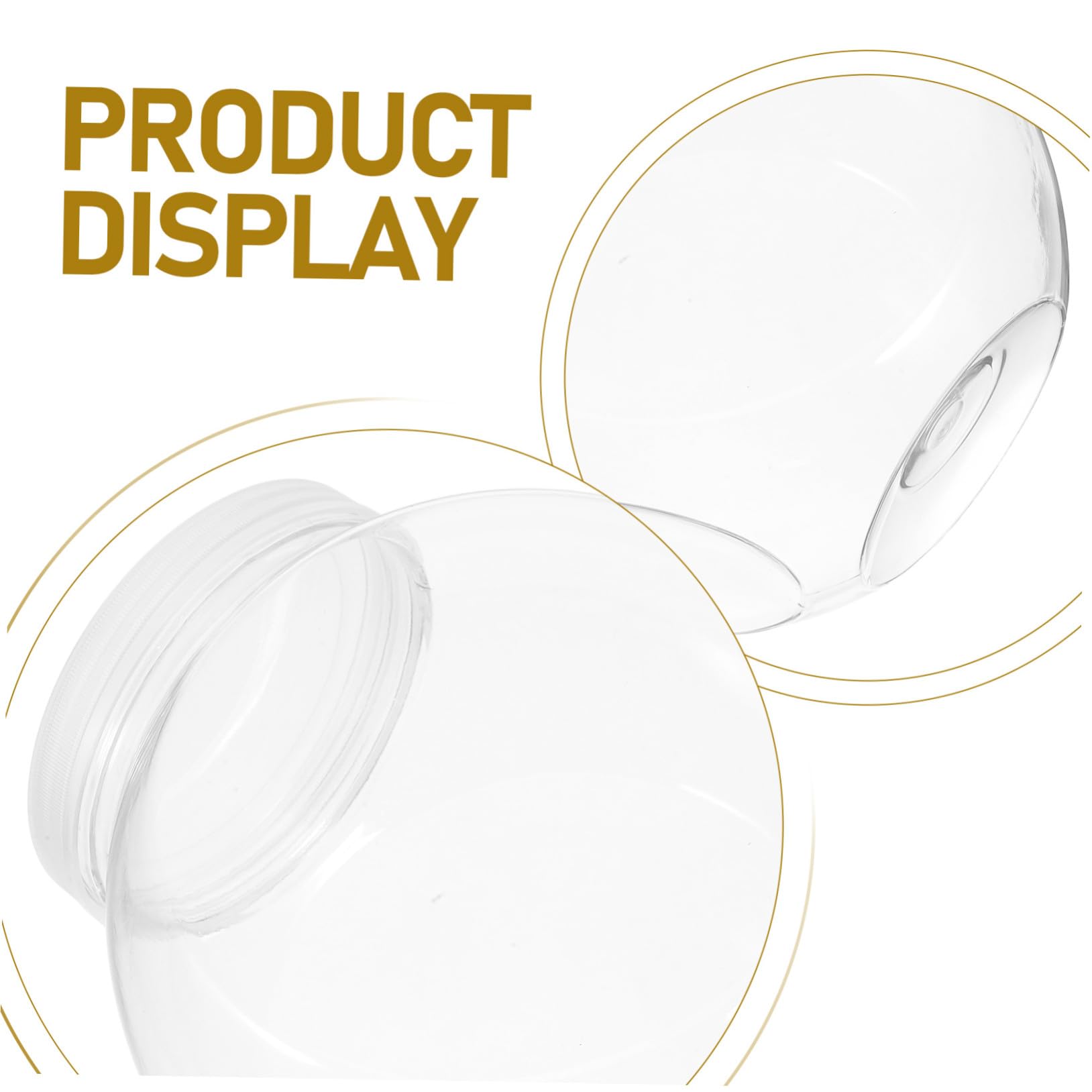 Cabilock 4piezas Tarro de Plástico Transparente para Dulces Tarros Redondos con Tapa Contenedores para Almacenar Alimentos para Galletas Frijoles Aperitivos Cocina o Fiesta