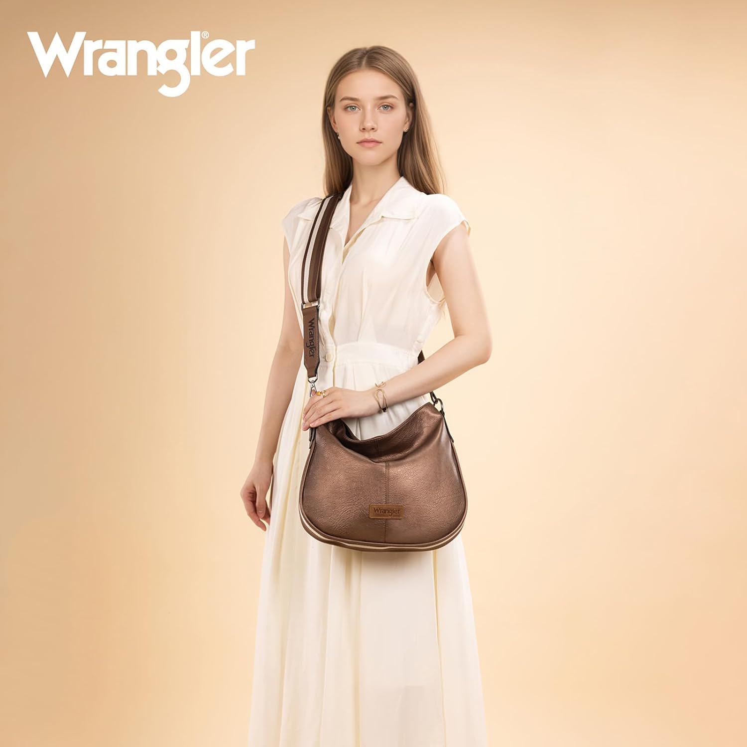 Wrangler Hobo Bags Large Crossbody Bag for Women Shoulder Purse Handbags with Adjustable Strap - Image 2