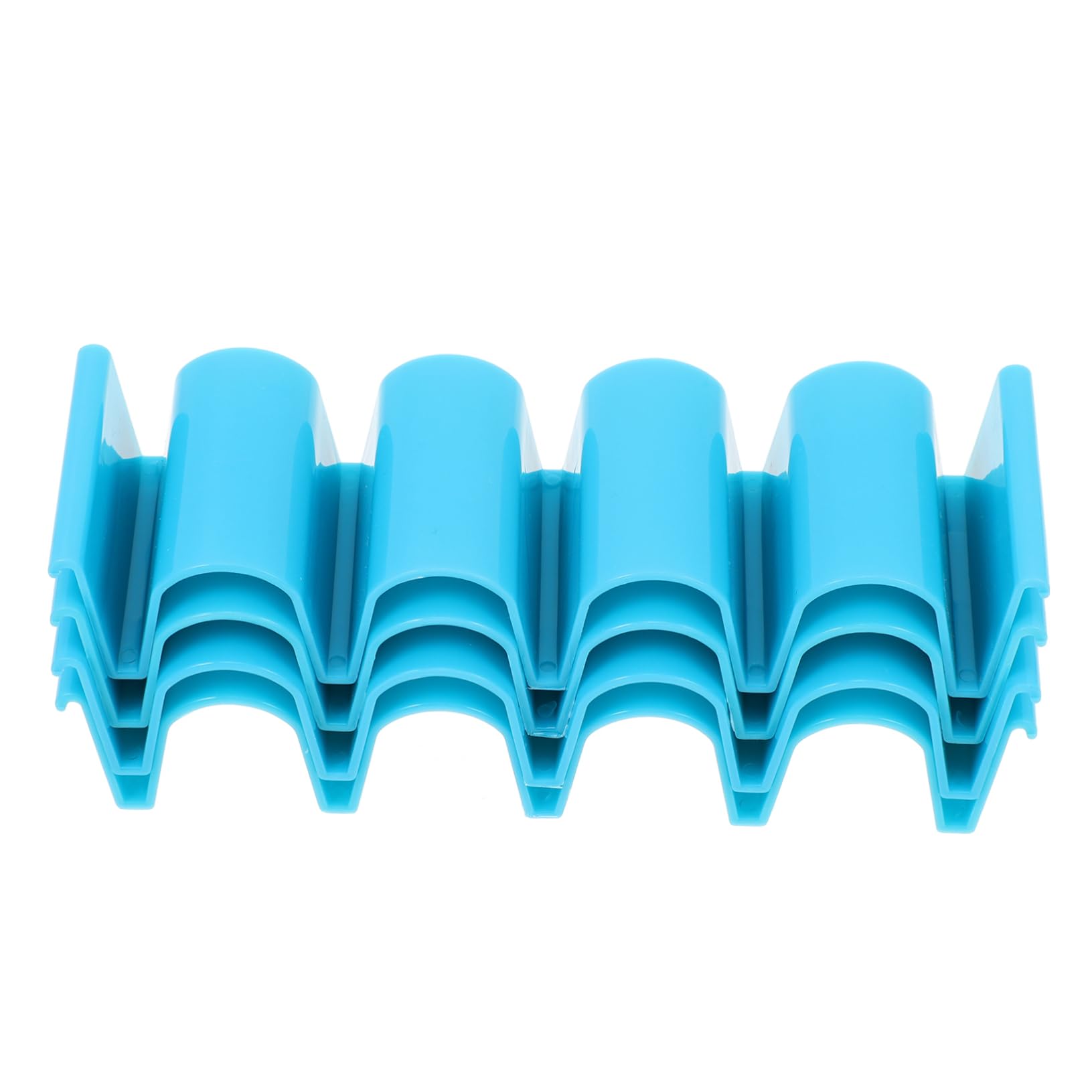 FUNOMOCYA 4pcs Pancake Bracket Taco Server Pallet Paper Plate Holders Stackable Tortillas Trays Tortilla Warmer Tortillas Stand Taco Holder Tray Decorative Serving Tray Tacos De Blue Plastic