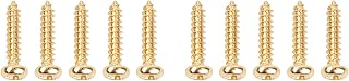 Banworks Metric 2.1x11.5mm M2.1 Guitar Tuning Pegs Truss Rod Cover Mounting Screws Stainless Steel Pan Head Guitar Machine Heads Screws for Bass Electric Acoustic Guitar Pack of 10 JT/JXQLS-05 Golden