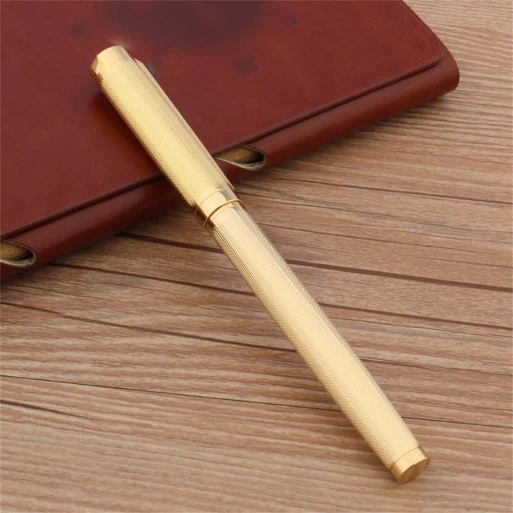 Penna stilografica classica a righe scultura cancelleria forniture per ufficio penne a inchiostro dorato