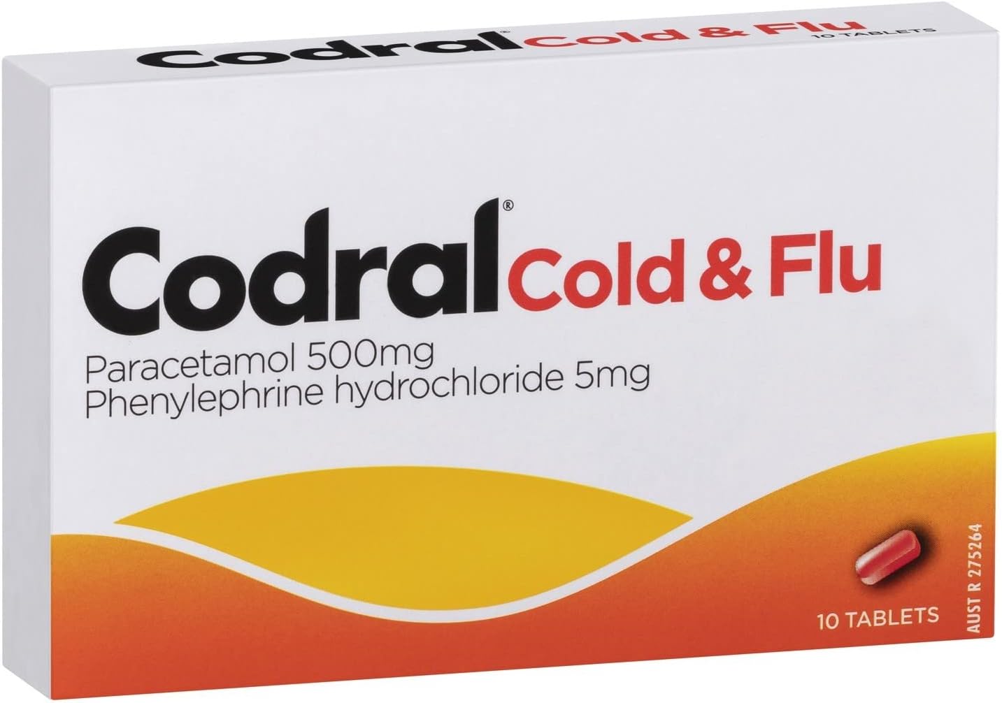 Codral Cold & Flu Tablets 10 Pack Paracetamol relieves headaches
