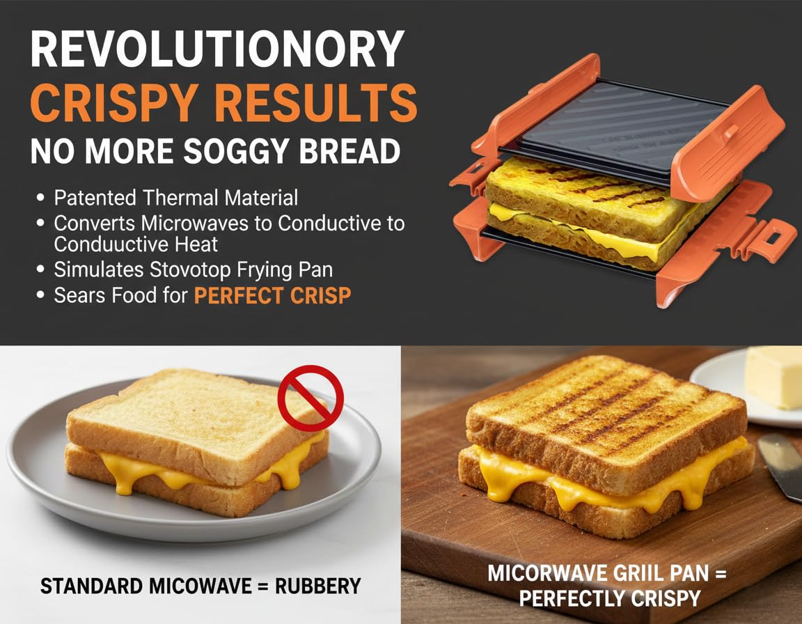 MACONEE Microwave Sandwich Maker - Fast & Easy! -3