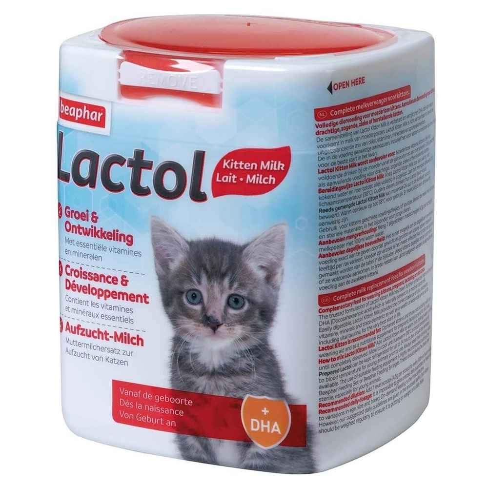 Beaphar - Lactol Maternity Powder Kitten Milk Enriched With Dha, Protein Source For Unweaned Kitten, Or Breastfeeding Female And Aged Sick Cat 500G