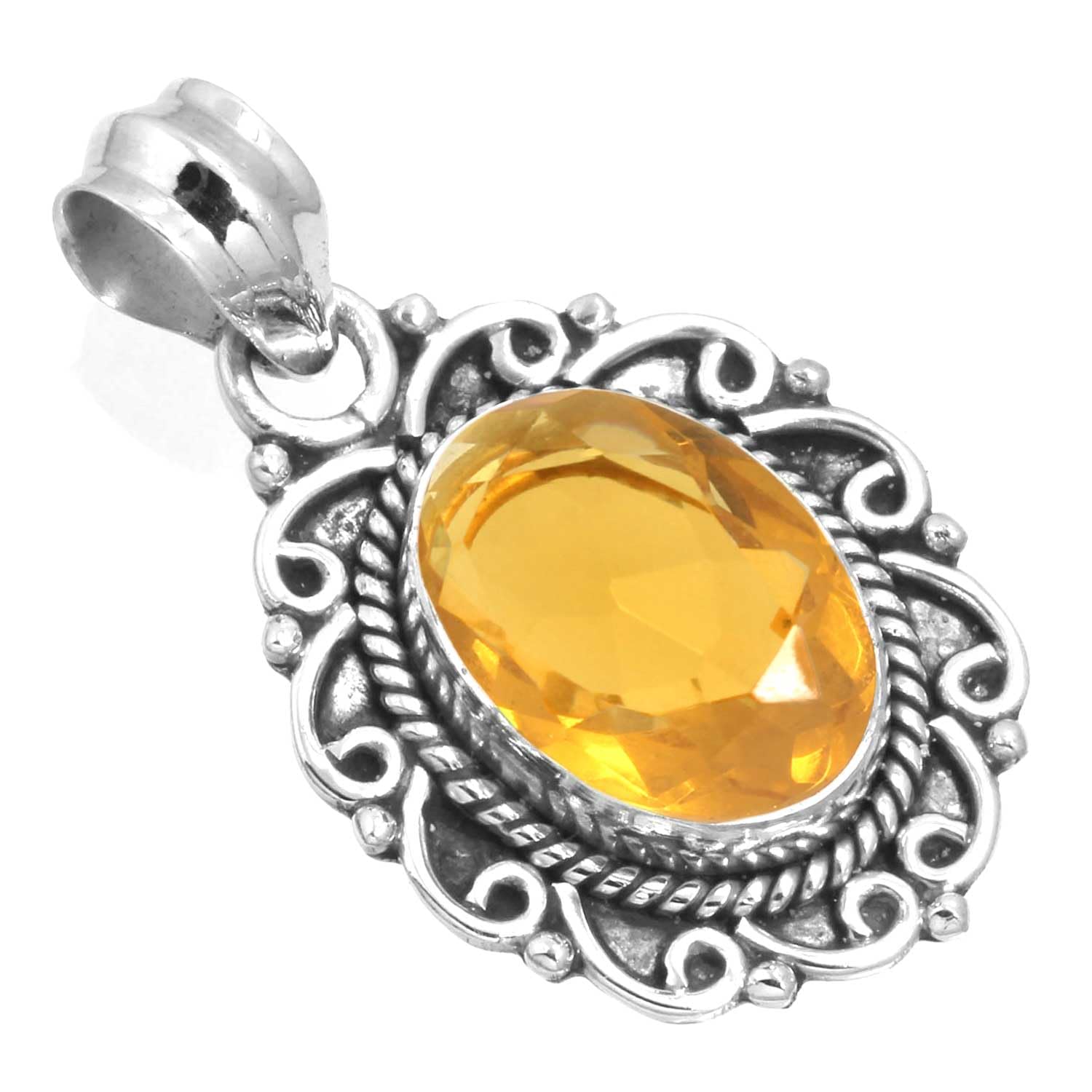 jeweloporium 925 Sterling Silver Handmade Pendant for Women 10x14 Oval Gemstone Statement Jewelry for Gift (99528_P)-picture-32
