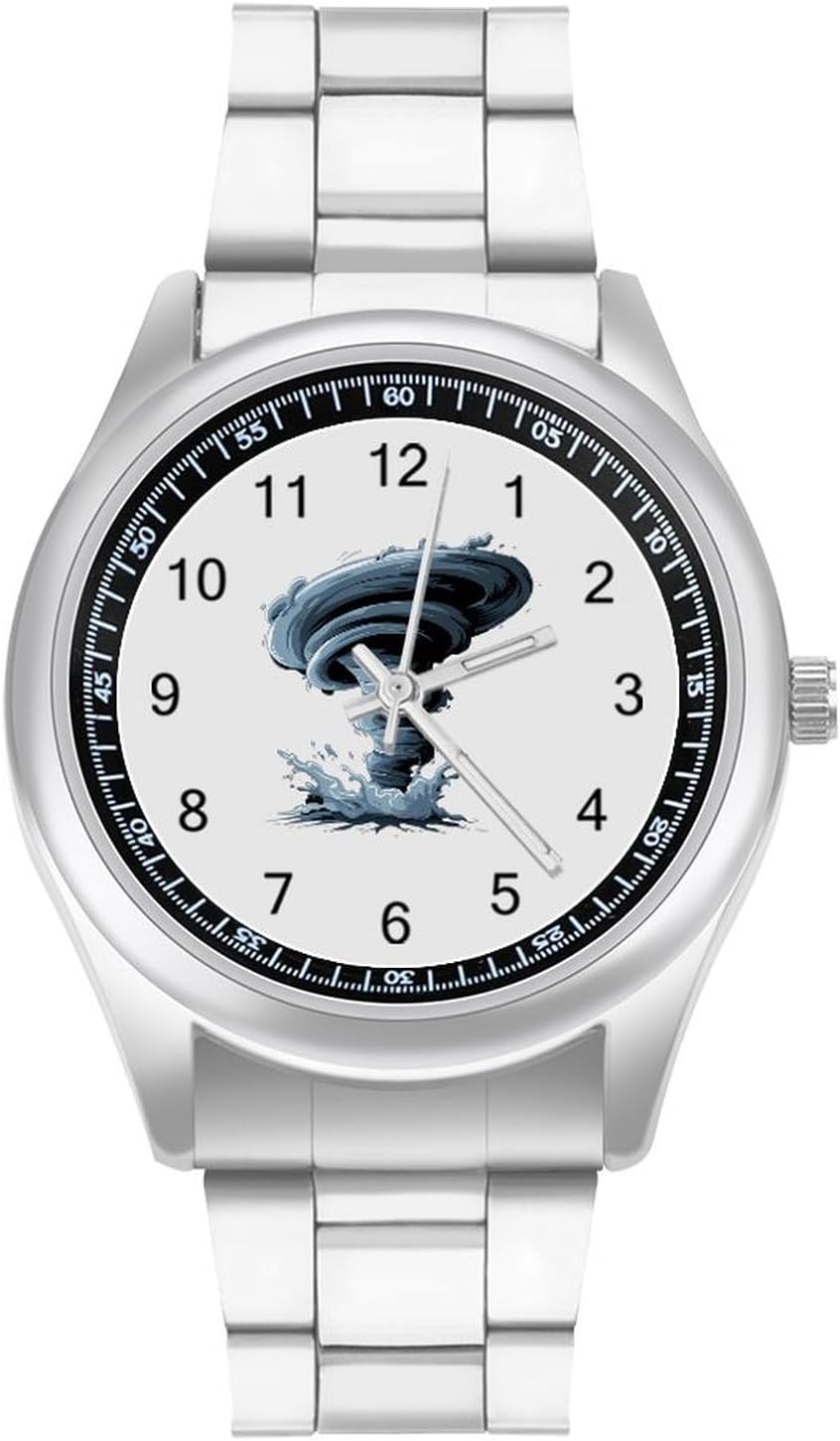 Tornado Men's Stainless Steel Quartz Watch Wrist Watches Casual Band Three-Hand Watch