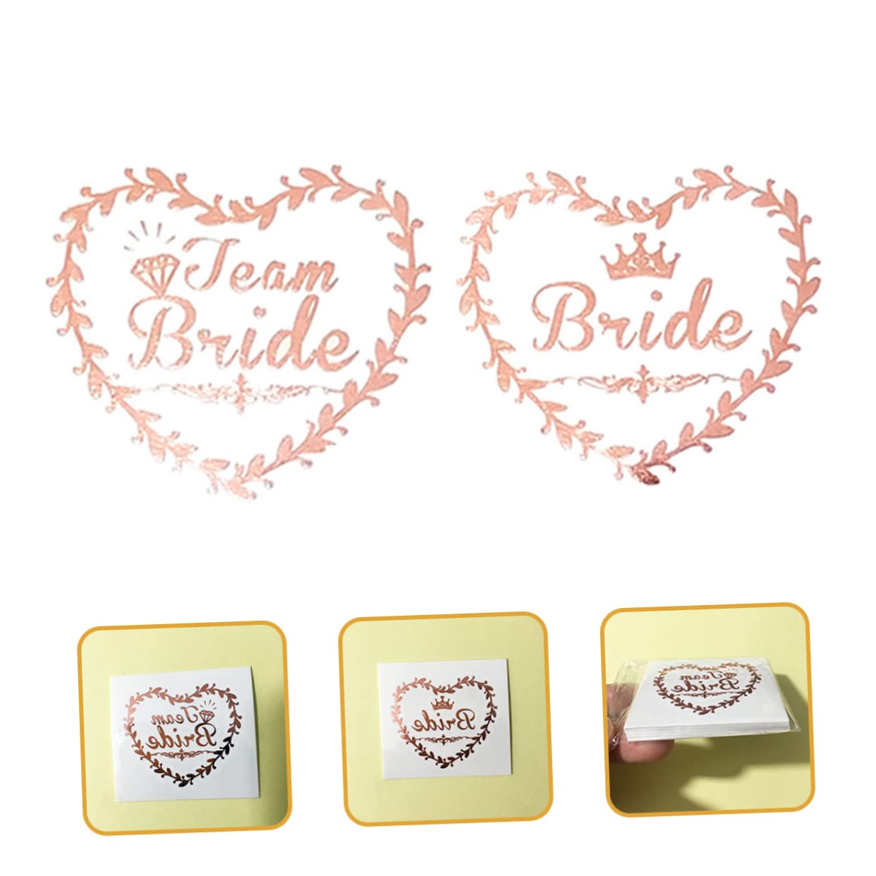 Healeved 200piezas Tatuajes Temporales De Bodas Stickers Para Novias y Damas De Honor Decoración De Fiesta Nupcial De Boda Pegatinas Creativas Para Celebraciones