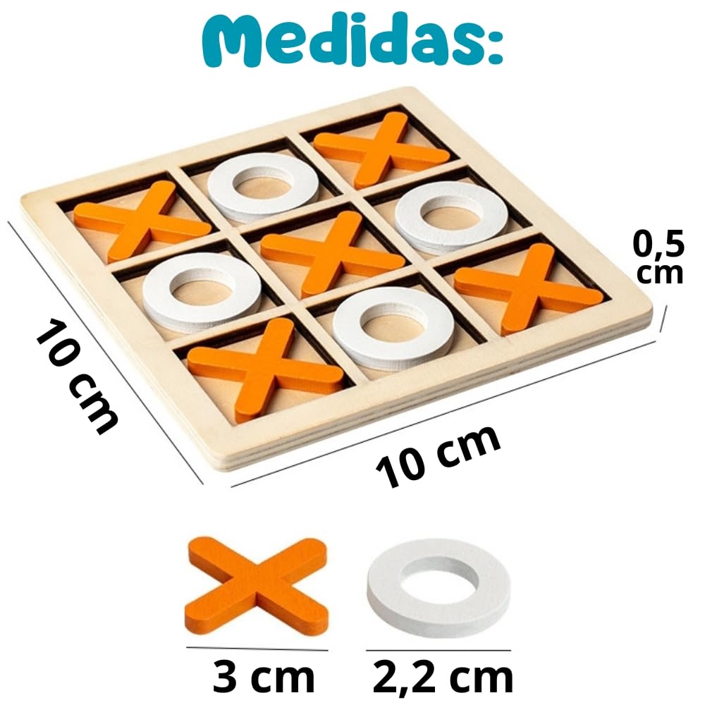 20 PCS Mini Juegos Tres en Raya, Regalos Cumpleaños Niños Colegio, Detalle Cumpleaños Infantil para Invitados, Alumnos Primaria, Madera Suave, Envase Individual para Regalos, Pack 20 Juegos 3 en Raya