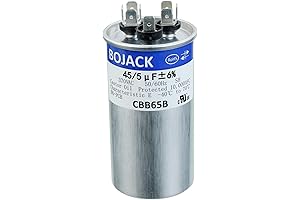 BOJACK 45+5uF 45/5MFD ±6% 370V CBB65 Capacitor 97f9895 for AC Motor Run...