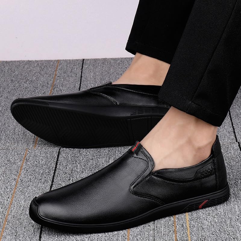 Men Dress Oxford Shoes Wedding Uniform Casual Non Slip Rubber Sole Slip Resistant Anti-Slip Classic Slip On Vegan Pu Leather Round Toe2