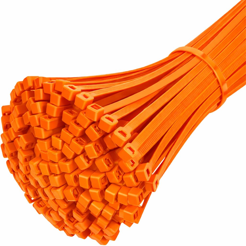 Ukcable-Ties Orange 200X Cable Ties 300Mm X 4.8Mm Strong Nylon Zip Tie Wraps (Orange)