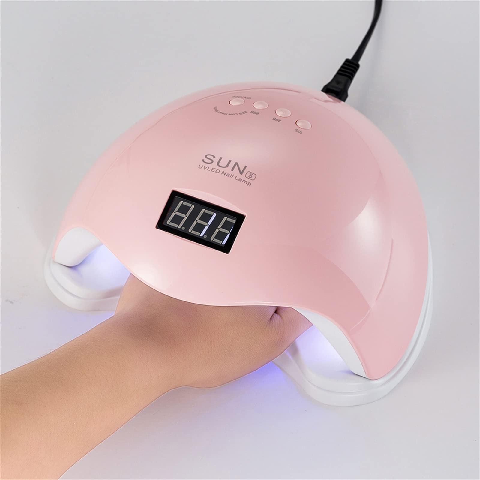 ZYC Lampada Professionale per Unghie Lampada per Unghie LED UV 48W Vernis Strumento per Manicure Semi-Permanente con sensore Auto Essiccazione Lampada Gel,Rosa
