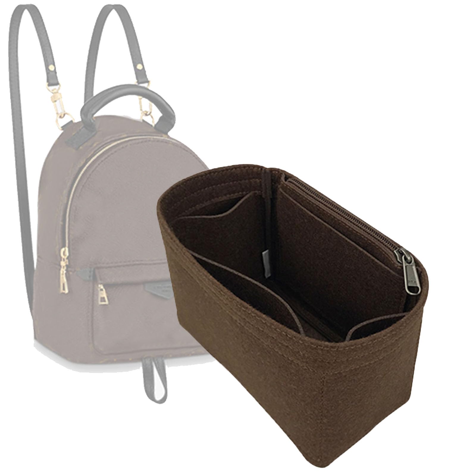 Organiseur de sac à main pour sac à dos et mini épaule marron 3063coffee
