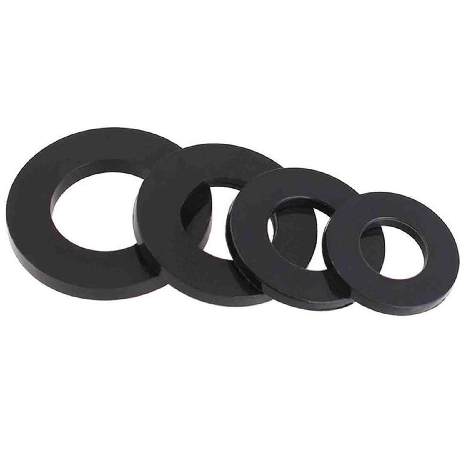 Unterlegscheibe, 350-tlg. schwarzes Nylon-Unterlegscheiben-Sortiment M2/M2,5/M3/M4/M5/M6/M8, Hardware-Zubehör, Befestigungselemente für die Metallbearbeitung, Verschiedene Haushaltsgegenstän
