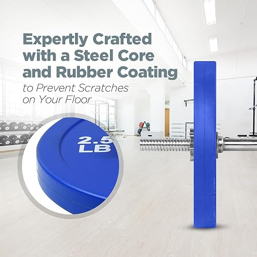 Miniatura 3 de LoGest Olympic Change - Juego de discos de peso para levantamiento de pesas, levantamiento de pesas o gimnasia, juego de 8 placas de peso