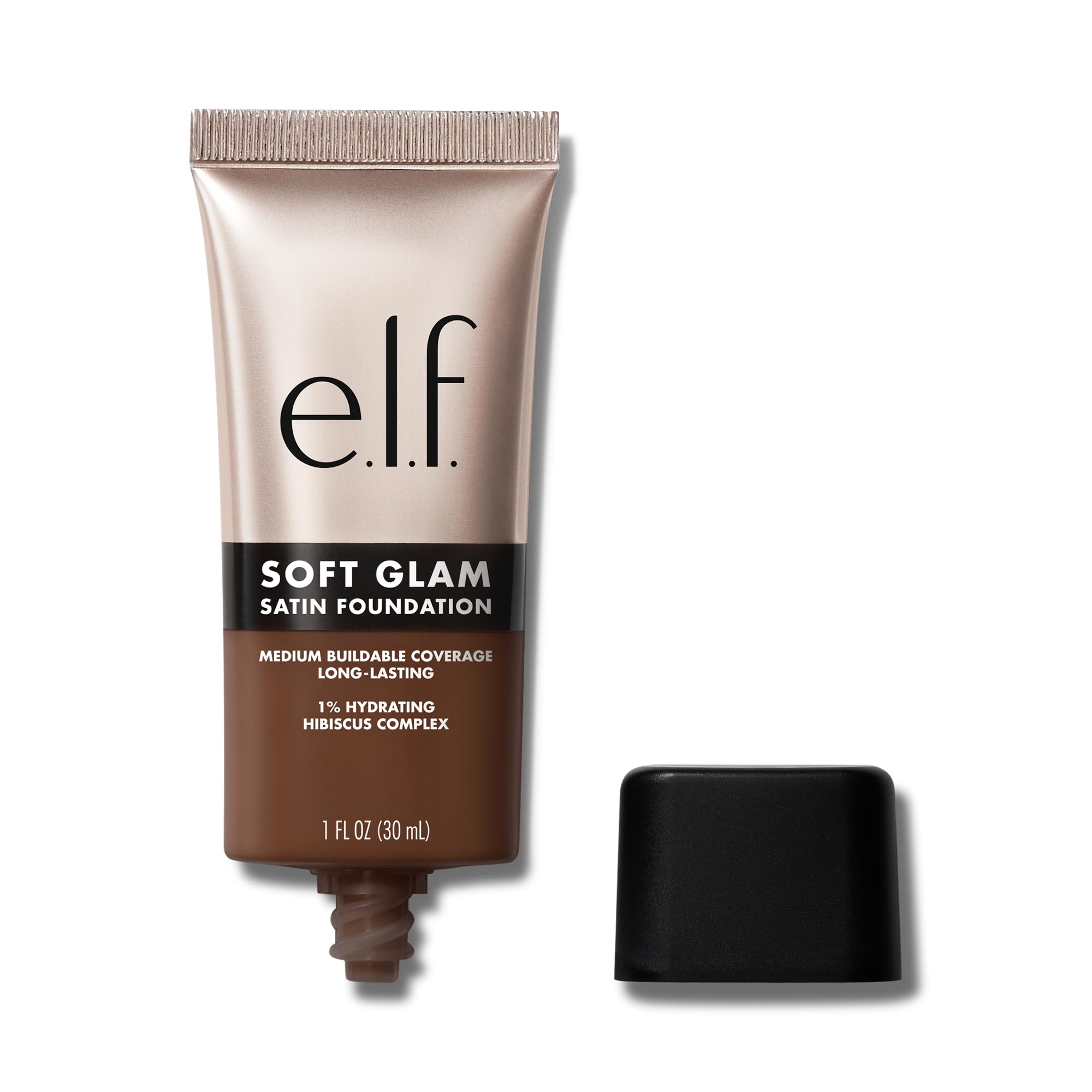 e.l.f. Soft Glam Foundation, Medium Coverage, Long-Lasting & Buildable Foundation For A Smooth, Satin Finish, Vegan & Cruelty-Free, 62 Rich Warm
