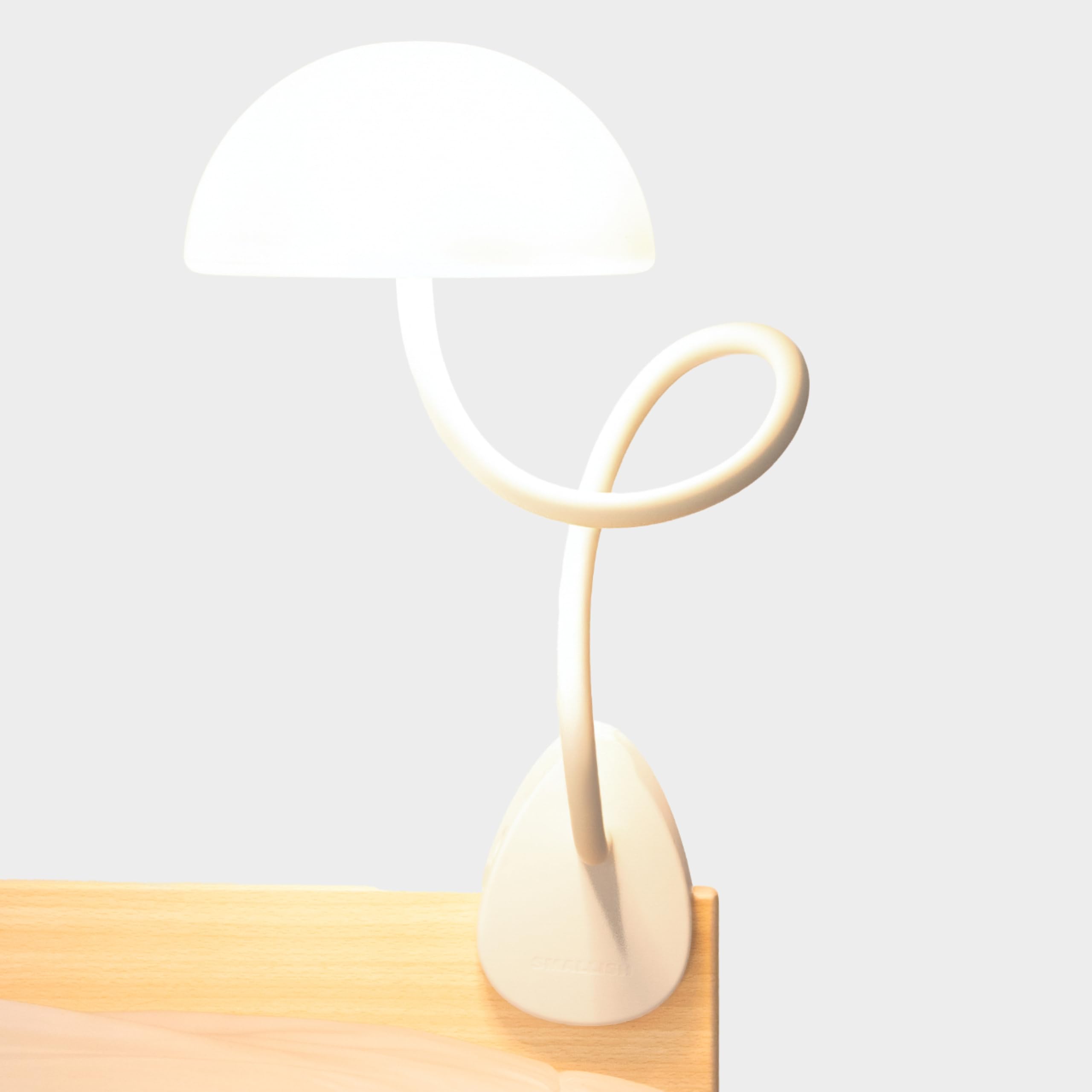 Lampe de Chevet À Pince LED Multicolore Changeante avec Adaptateur, Lampe de Lecture Lit, Lumière de Bureau, Tête de Lit (Blanc)