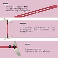 Vista 3 de Plantilla de Calibre de Peldaños de Escalera - Plantilla de Escalera, Herramienta de Medición de Escalera, Herramienta de Trazado de Estante