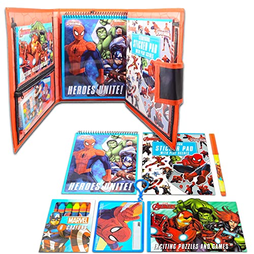 Marvel Avengers Ultimate Coloring And Activity Set For Kids - Superhero Portfolio Travel Activity Bundle With Coloring Books, Stickers, Games, Puzzles, More (Avengers Activities For Boys And Girls) #TOP1