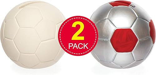 Miniatura 2 de Baker Ross - AR425 Bancos de monedas de fútbol de cerámica personalizables  Suministros creativos de arte y manualidades para que los niños hagan,