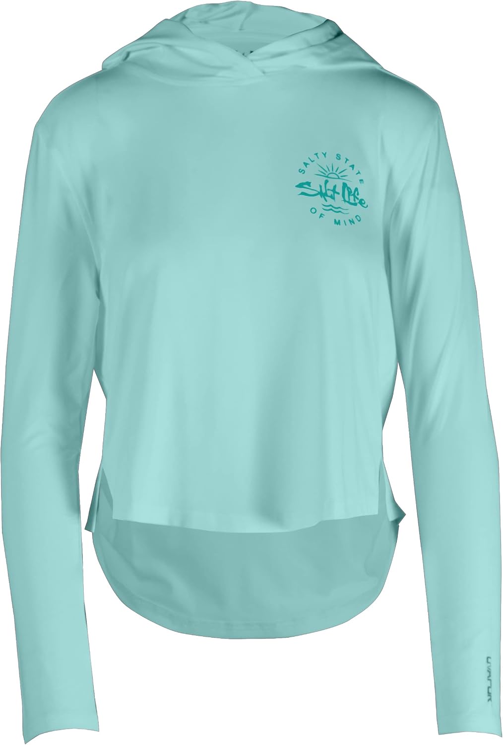 Salt Life Womens Seaglass Bay Ultra Lightweight Performance Cropped Hoodie