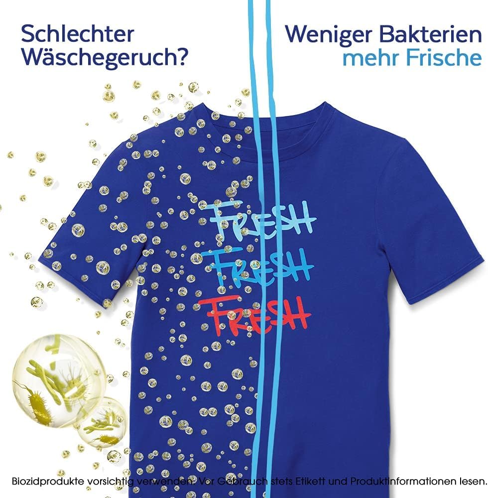Sagrotan Wäsche-Hygienespüler Frisch, Waschmittel-Zusatz - 1,5 L & Sagrotan Wäsche-Hygienespüler Himmelsfrische Nachfüller 5 x 1,2l