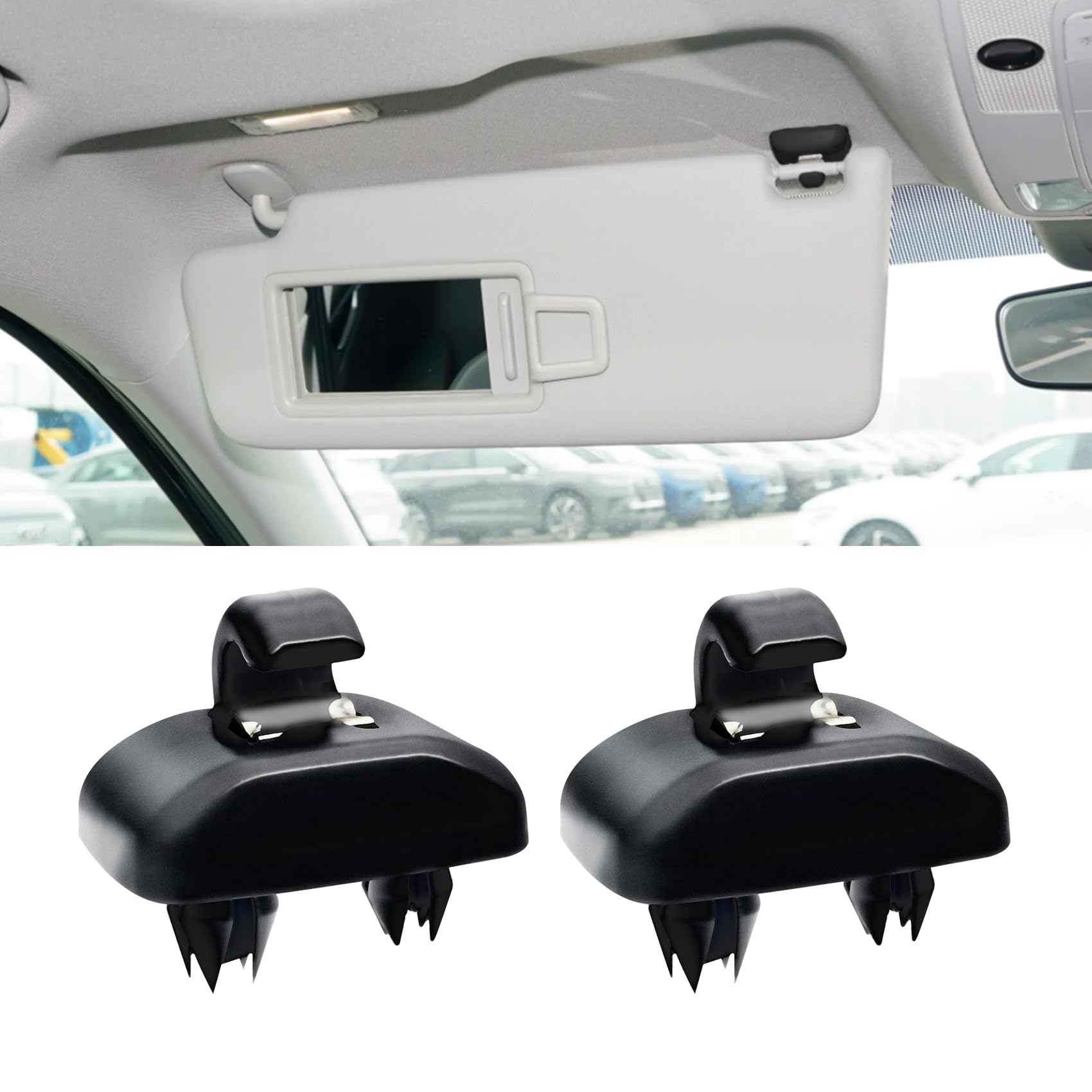 Car Visor Holder Hook, Interior Sun Visor Hook Clip, Car Plastic Sun Visor Hook Clip, Interior Sun Visor Hook Clip Bracket, Visor Accessories Universal for Audi A3 A4L A6L A7 Q5 Q3