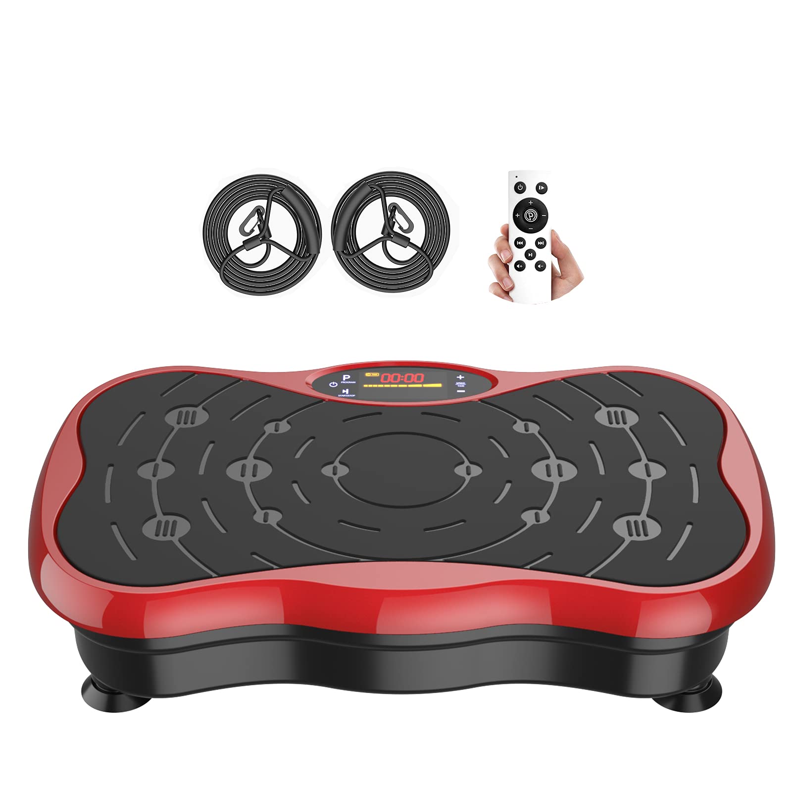 YOKELE Vibration Plate Exercise Machine - Full Body Workout Vibration Platform with Loop Bands & Remote Control for Home Fitness & Weight Loss & Muscle Toning