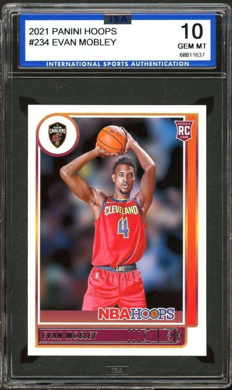 Evan Mobley Rookie Card 2021-22 Panini Hoops #234 ISA 10 GEM MINT - Basketball Slabbed Rookie Cards
