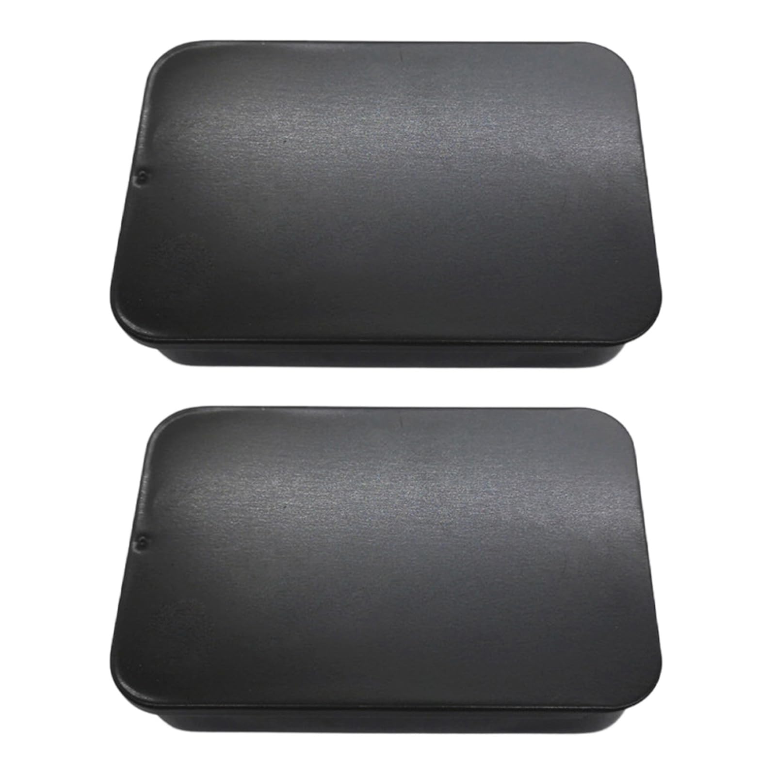 MICFENY 2 Pieces Multipurpose Rectangular Sturdy Iron Slide Lid Storage Tins for Home Organization and Desk Accessories