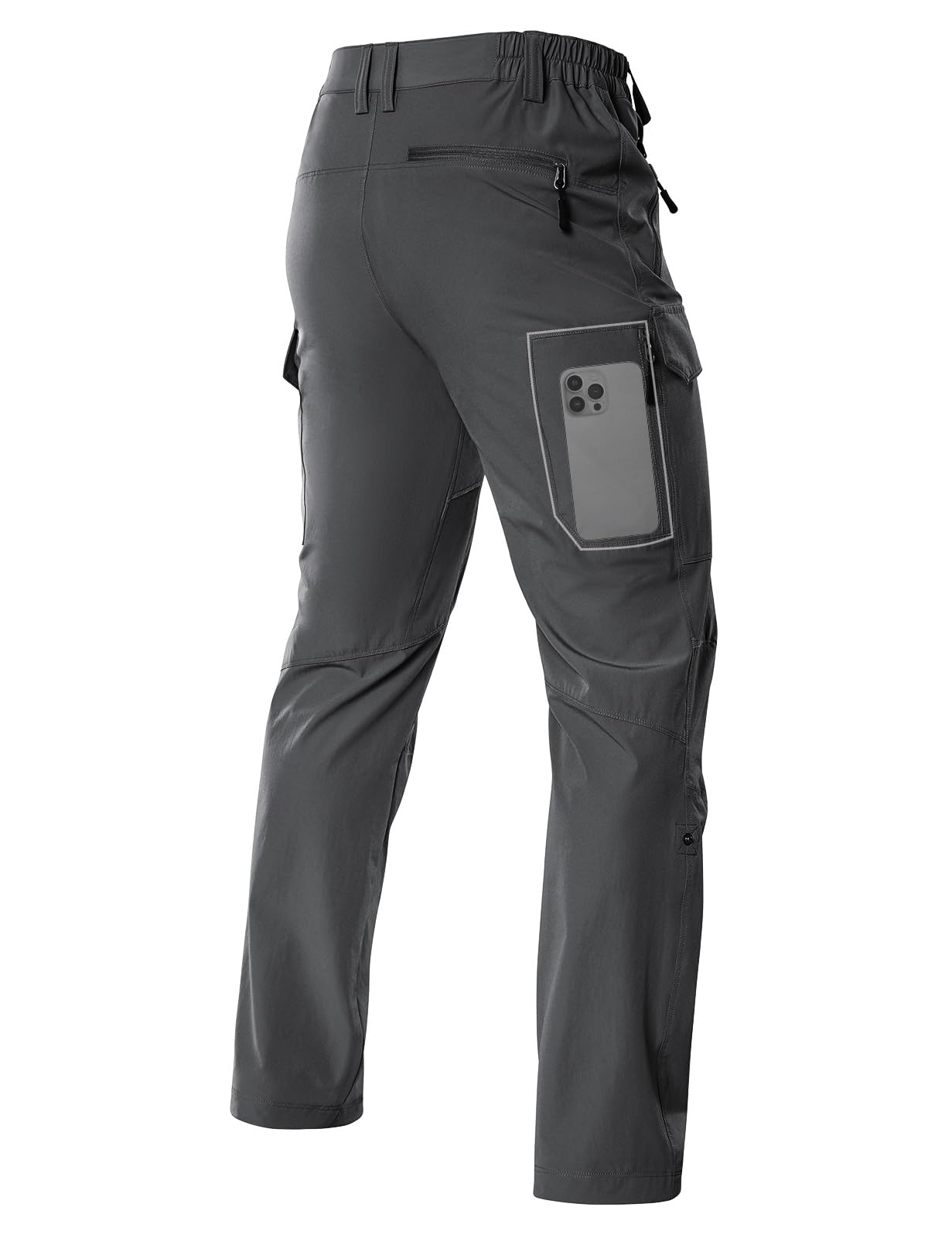 Hiking Pants Men Stretch: Breathable Waterproof Quick Dry Lightweight Nylon Spandex Pants for Fishing Travel