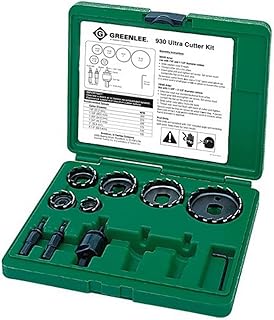 Greenlee 930 Hole Cutter Kit, 9 Pc Green/Black, Small