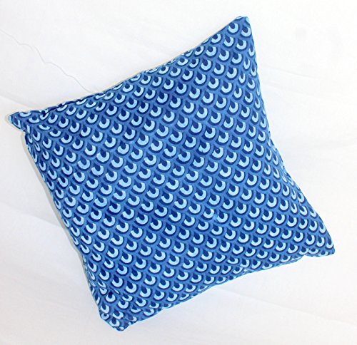 Housse de coussin bleu indigo bohème pour canapé et banquette