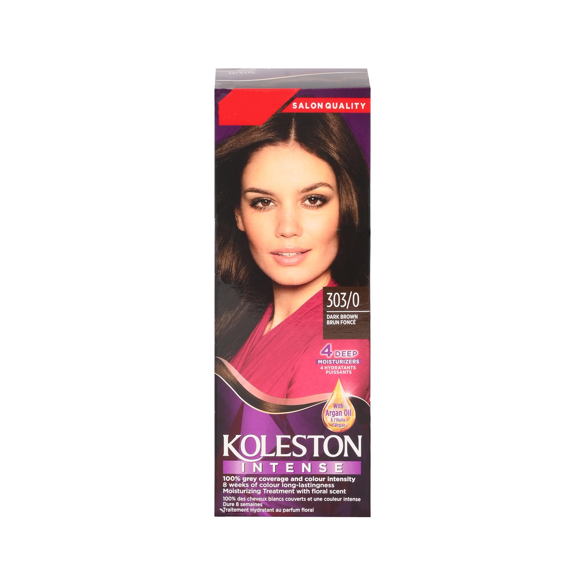 Koleston Intense Hair Colour, 303/0 Dark Brown, 100% Grey Coverage, 8 Weeks Long-Lasting, Argan Oil Treatment-picture-50