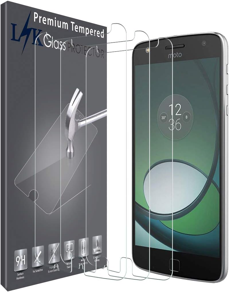 [4 Pack] LK Screen Protector for Moto Z Play/Moto Z Play Droid, [Tempered Glass] 9H Hardness, Anti Scratch