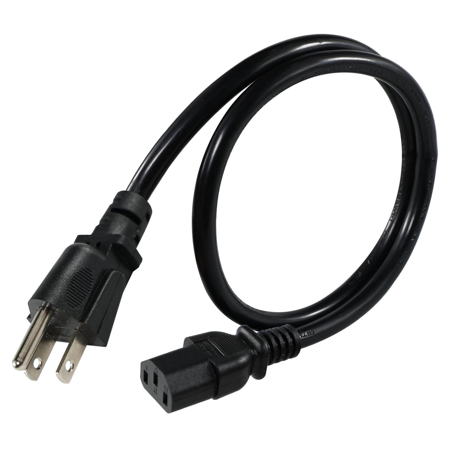Amazon.com: 2FT Universal Black 3 Prong TV/Monitor Power Cord
