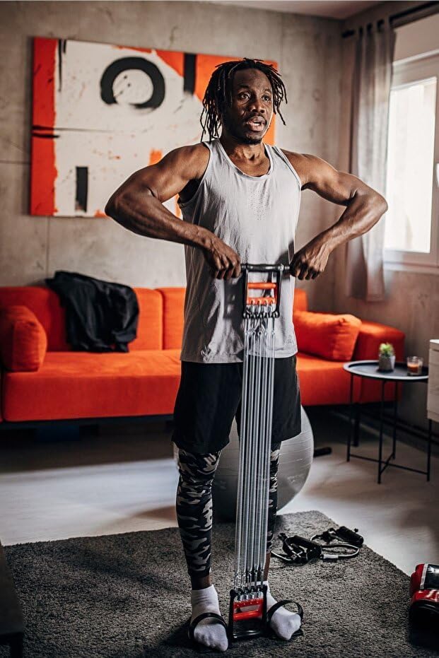 CKSpor Ayarlanabilir Yaylı Pedal Çekici – Kol, Göğüs ve Vücut Kaslarını Güçlendiren Çok Fonksiyonlu Fitness Aleti - Görsel 2