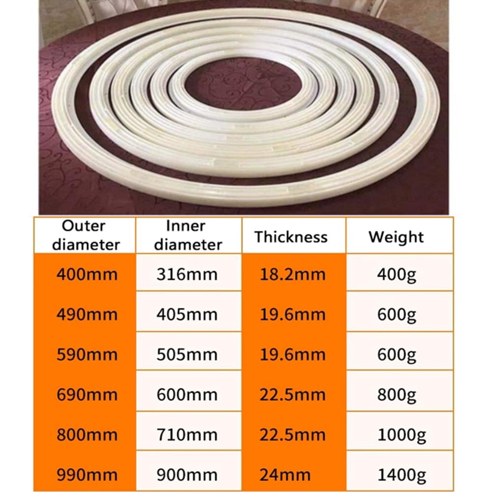 NILZA 40 Cm Rodamiento Giratorio Lazy Susan DIY Rodamiento De Mesa De Comedor, Rodamiento De Plato Giratorio Cojinete Giratorio para Escultura, ABS (Size : 100cm(40in))