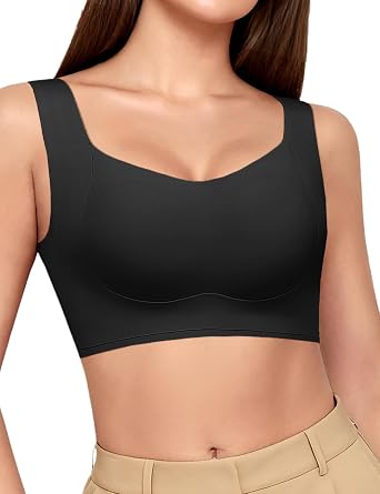 Wireless Jelly Bras for Women Supportive Bras Sexy Comfy Bralette Seamless Tshirt Everyday Bra Gentle Support All-Day Lift